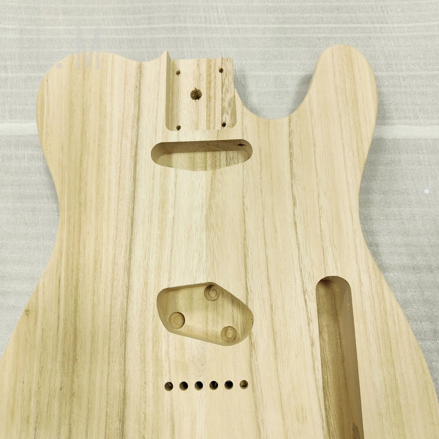 Poplar Wood Guitar Single Cut Body, String Through Bridge Fit Telecast