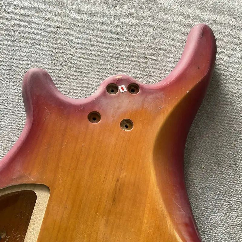 Cherry Burst Basswood Bass Guitar Body DIY Project