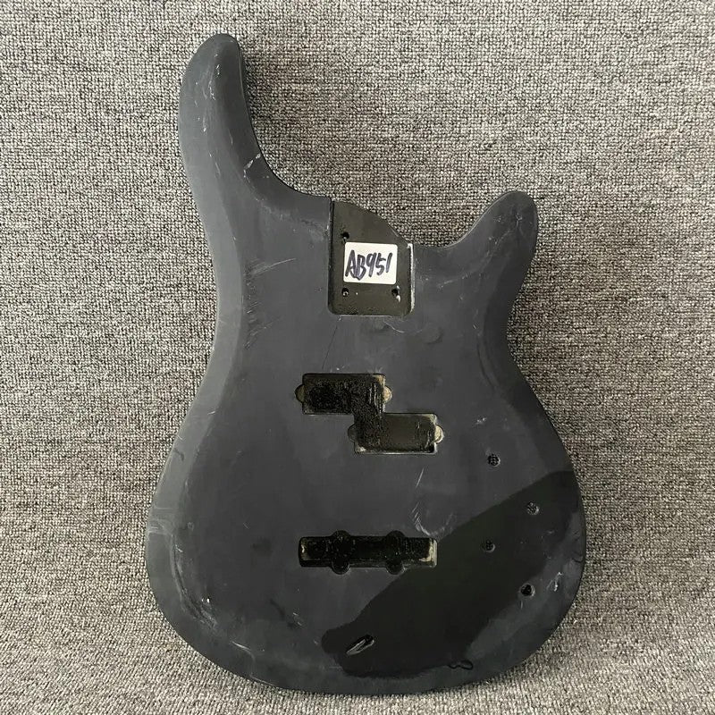 Black 4 String Electric Bass Solid Basswood Body
