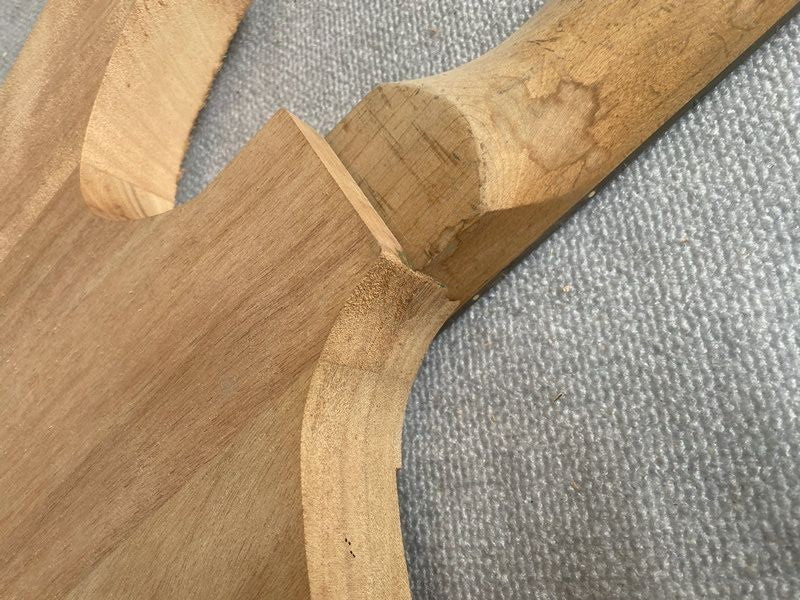 Unfinished 4 String Bass Mahogany Body with Maple Neck Fit Firebird DI
