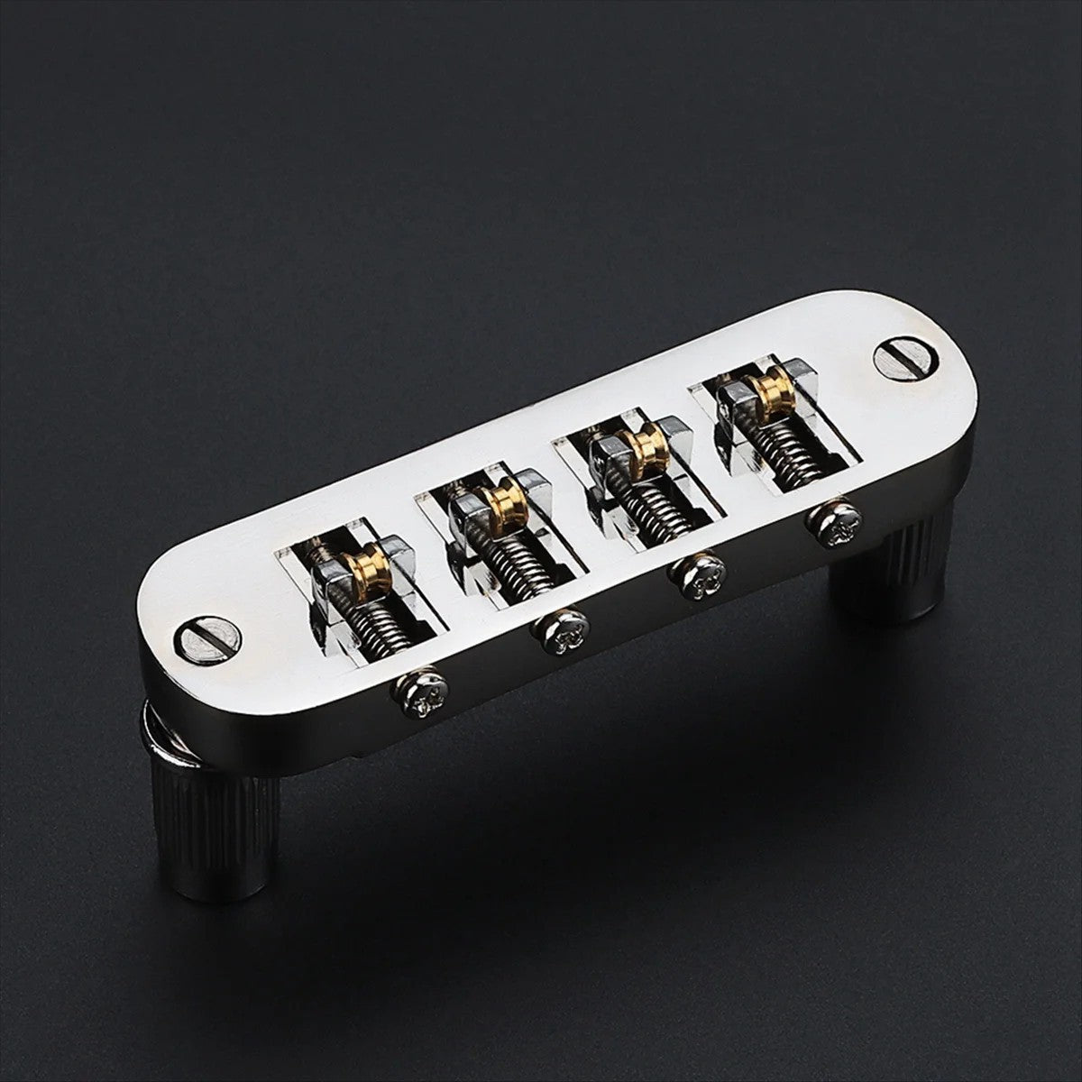 Tune O Matic 4 String Bass Bridge with Roller Saddles