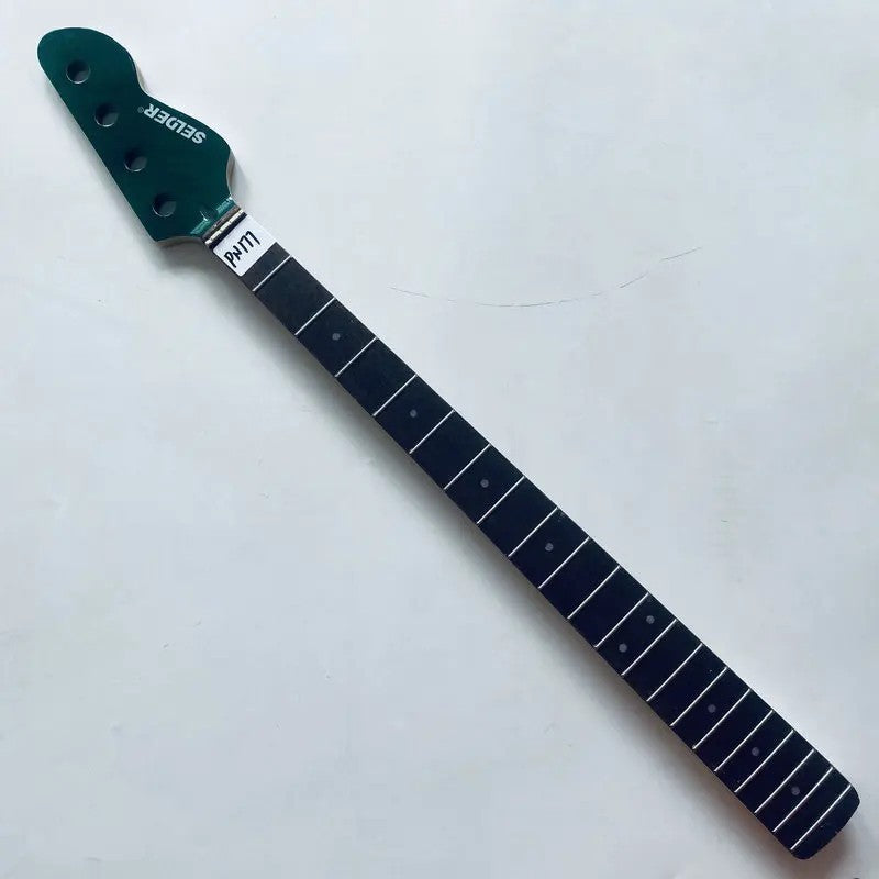 Green 4 String Electric Bass Maple Neck, 20 Frets Rosewood Fingerboard