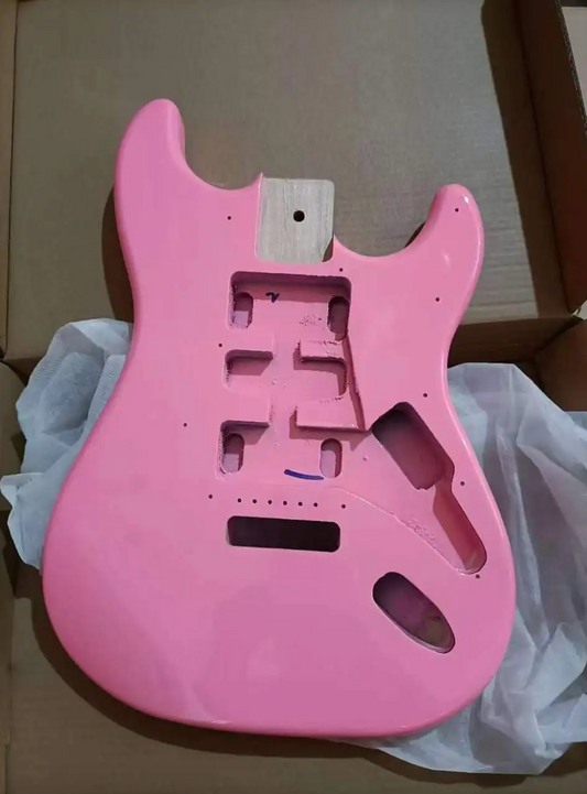 Dark Pink Color Poplar Guitar Body Fit Strat Stratocaster