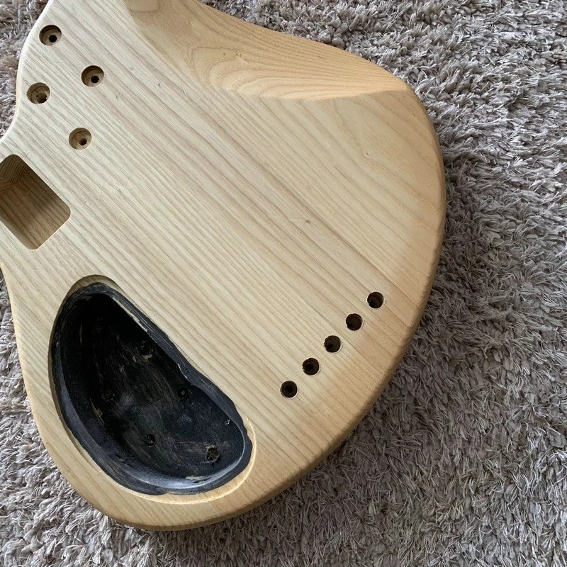Solid Ash Wood 5 String Bass Guitar Solid Body DIY Project