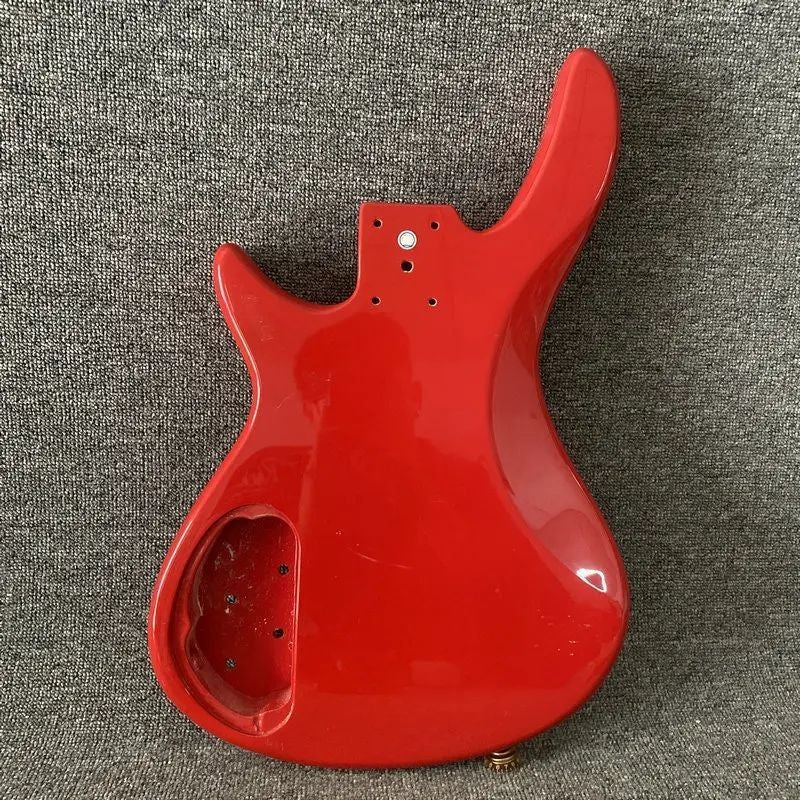 Red Finish Basswood Bass Guitar Body