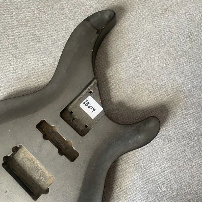 Metallic Silver 4 String Bass Basswood Body