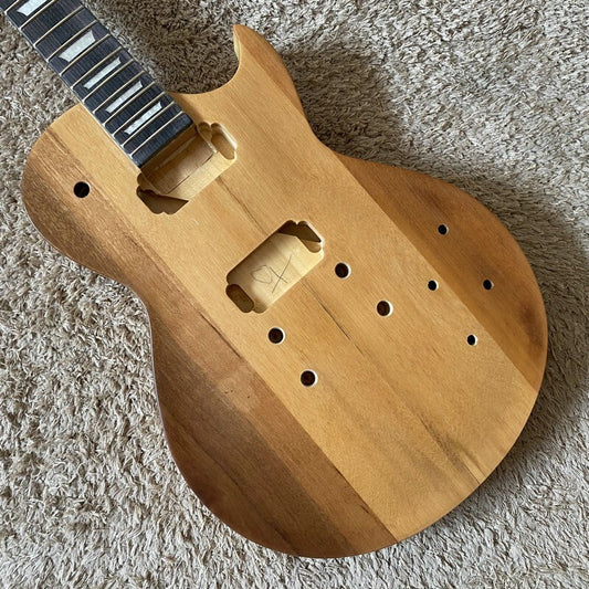 Mahogany Veneer Top Basswood Guitar Body, Maple Neck Fit Les Paul LP