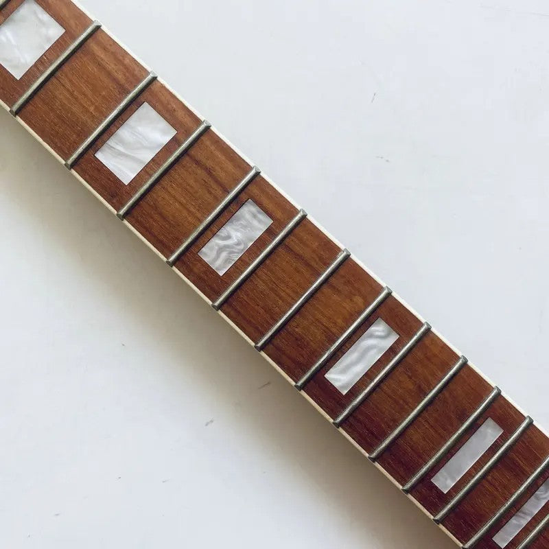 White Harley Benton Guitar Maple Neck, Rosewood 22 Frets Fingerboard F