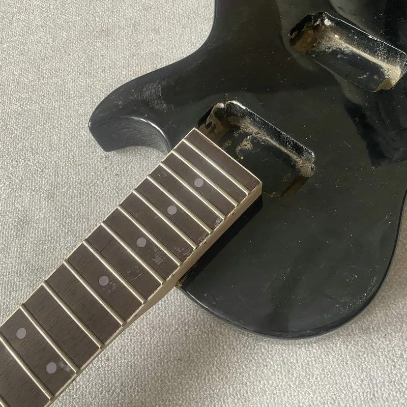 Black Basswood Guitar Body with Maple Neck, Rosewood Fingerboard DIY P