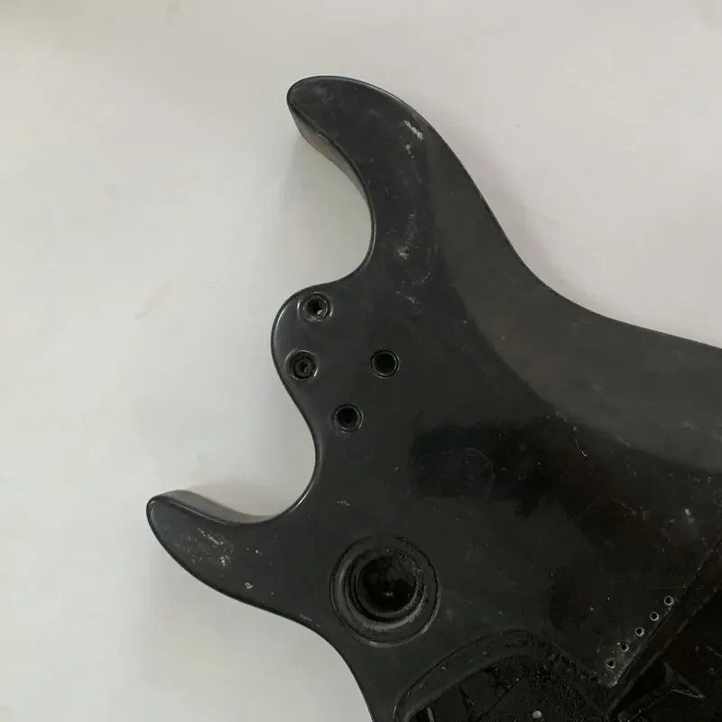 Black Basswood HH Guitar Body with Tiger Maple Top