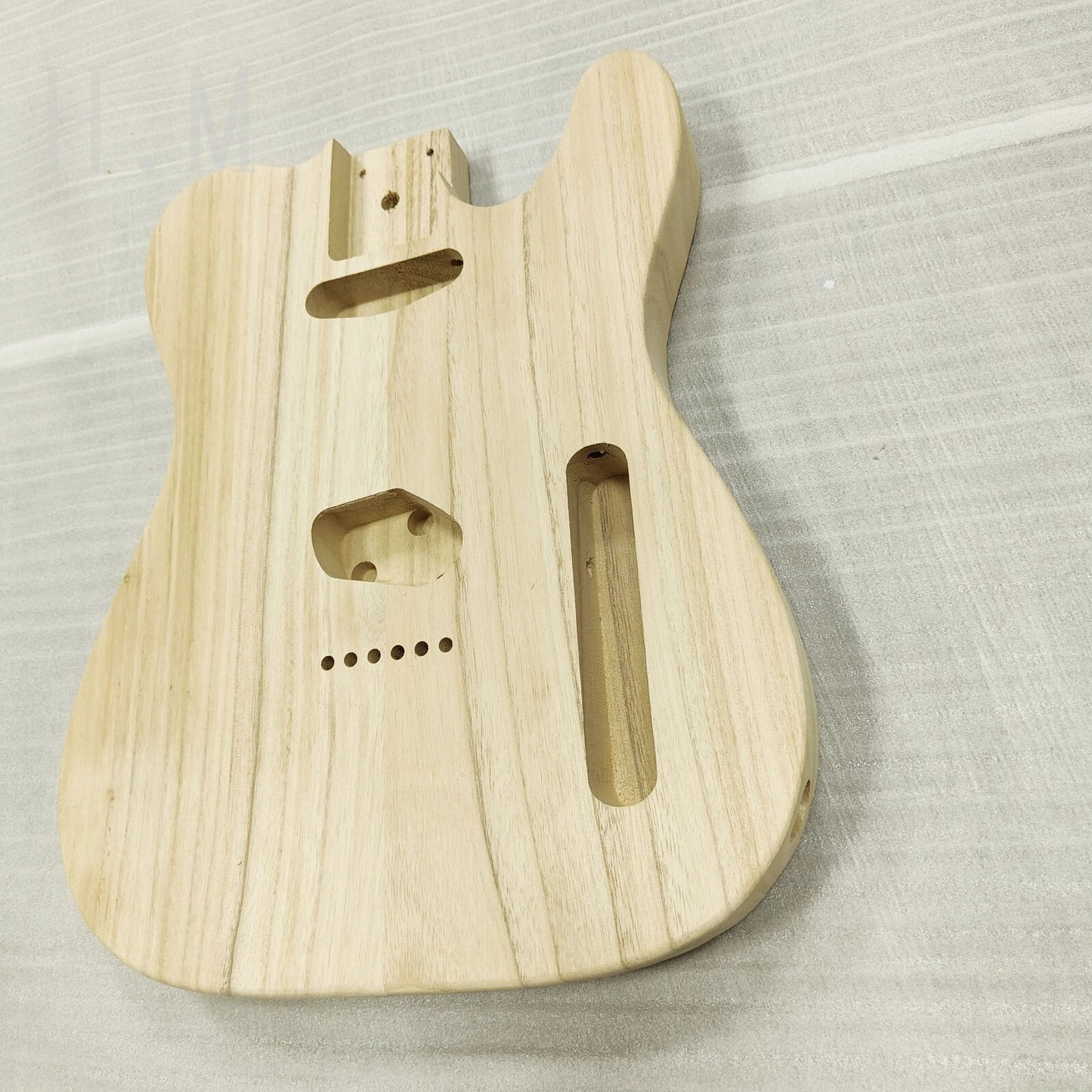 Poplar Wood Guitar Single Cut Body, String Through Bridge Fit Telecast