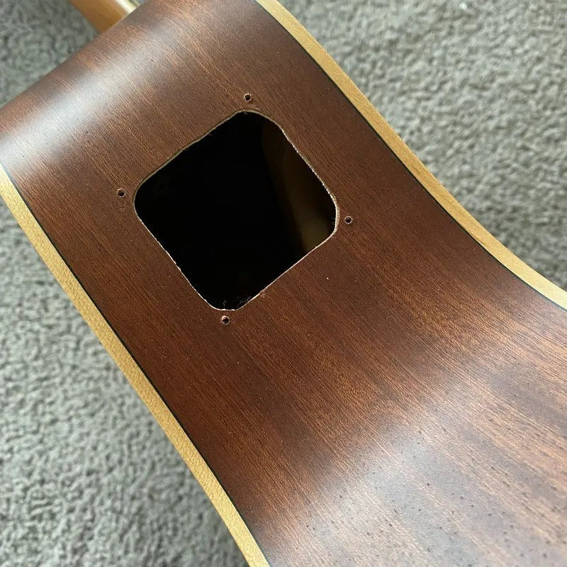 Luna 40 Inch Acoustic Guitar, Spruce Top Engraved Body, Mahogany Neck