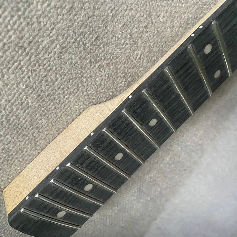 Unfinished Maple Wood Guitar Neck, Rosewood 21 Frets Fretboard