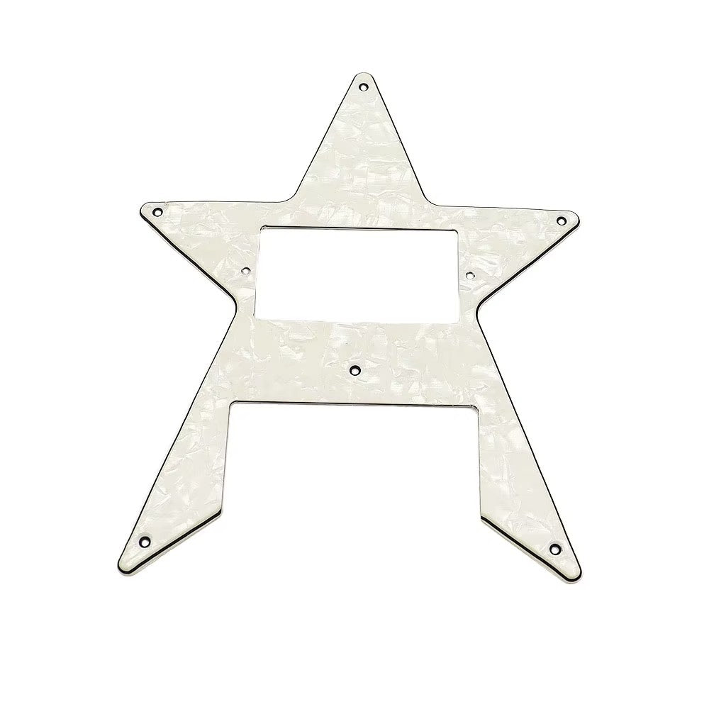 Star Shaped Electric Guitar Pickguard Scratch Plate in White Pearl