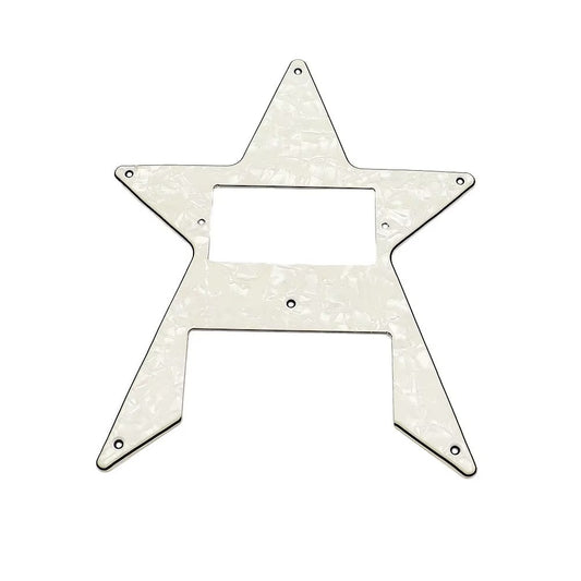 Star Shaped Electric Guitar Pickguard Scratch Plate in White Pearl