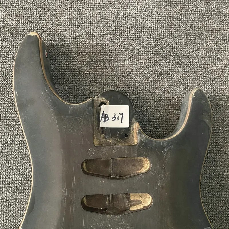 Basswood HSS Guitar Black Double Cutaway Body DIY Project