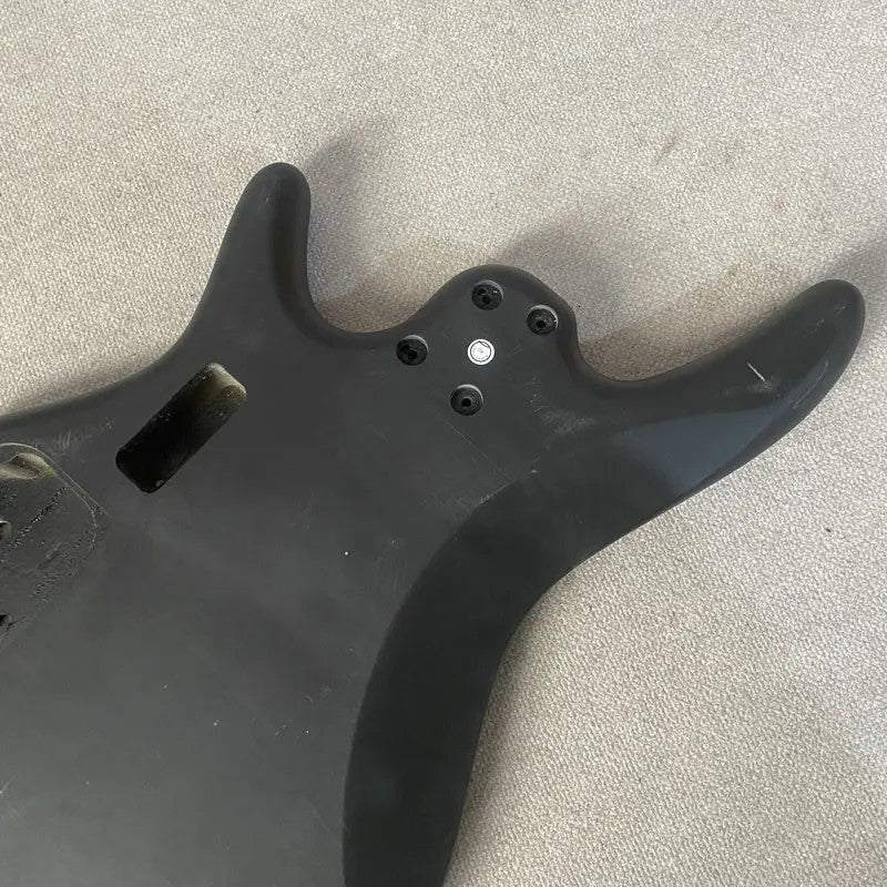 Matte Black Basswood 4 String Electric Bass Guitar Body