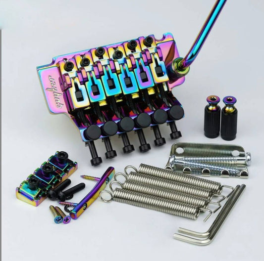 Rainbow Finish Locking Guitar Bridge Tremolo Fit Ibanez,Jackson,Dean,P