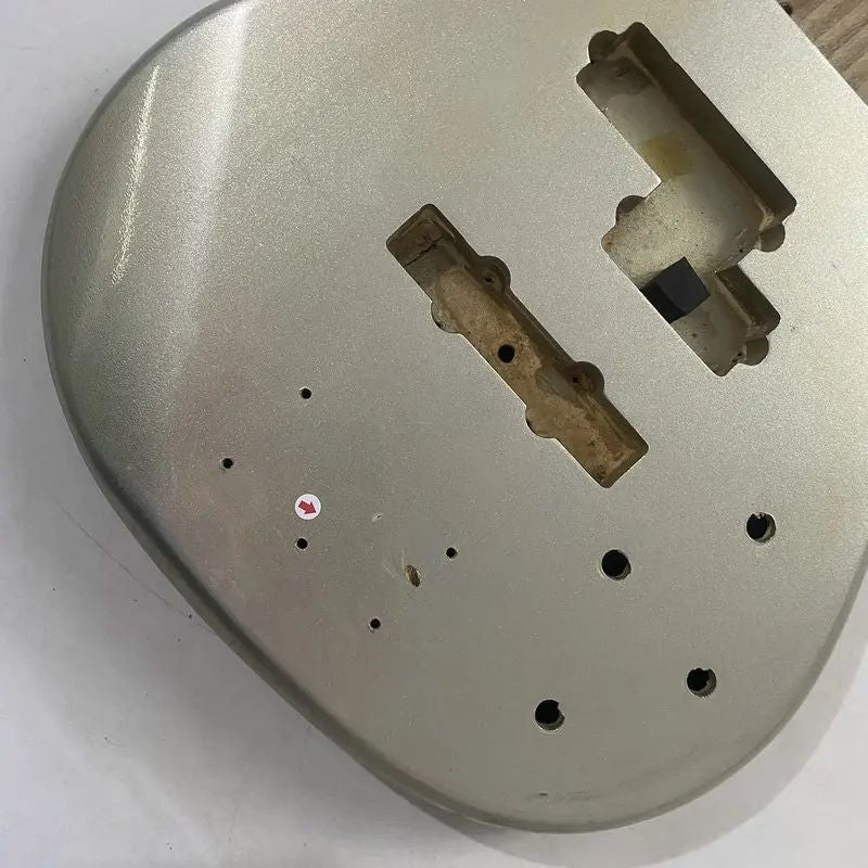 Metallic Silver Basswood 4 String Bass Body DIY Project
