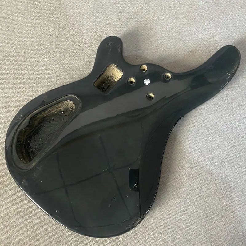 Glossy Black Bass Guitar Body DIY
