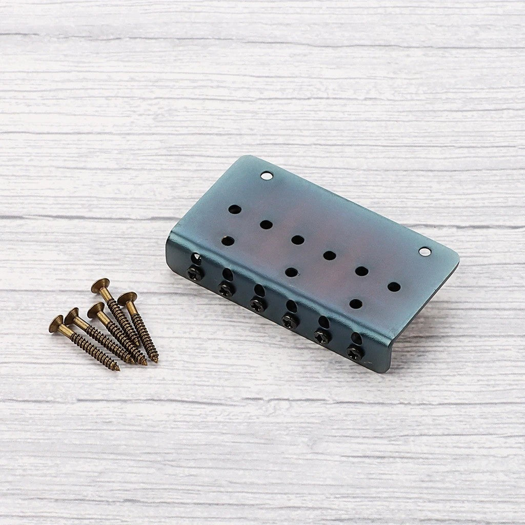 Top Load Hardtail Fixed Guitar Bridge in Bronze Finish