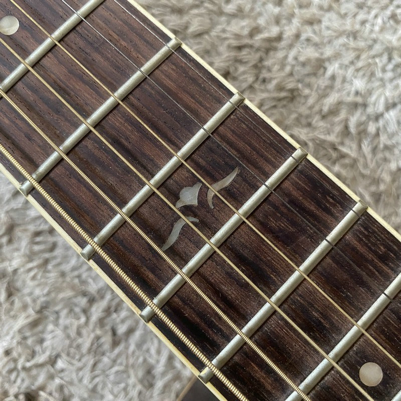 Luna Engraved Red Pine Top Acoustic Guitar, Mahogany Neck, Rosewood Fi