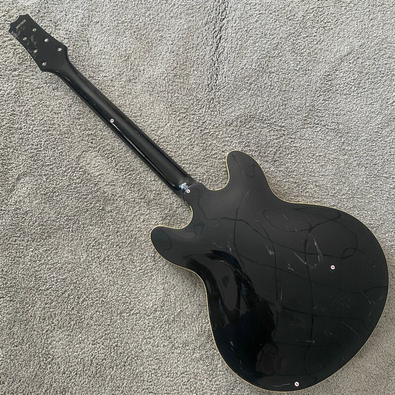 Black Peavey Semi Hollow Jazz Guitar Body and Neck, Rosewood Fingerboa
