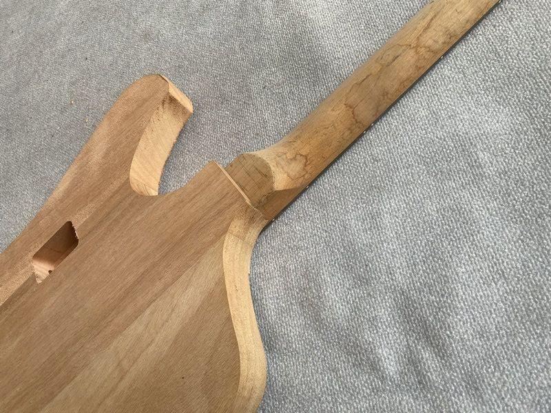 Unfinished 4 String Bass Mahogany Body with Maple Neck Fit Firebird DI