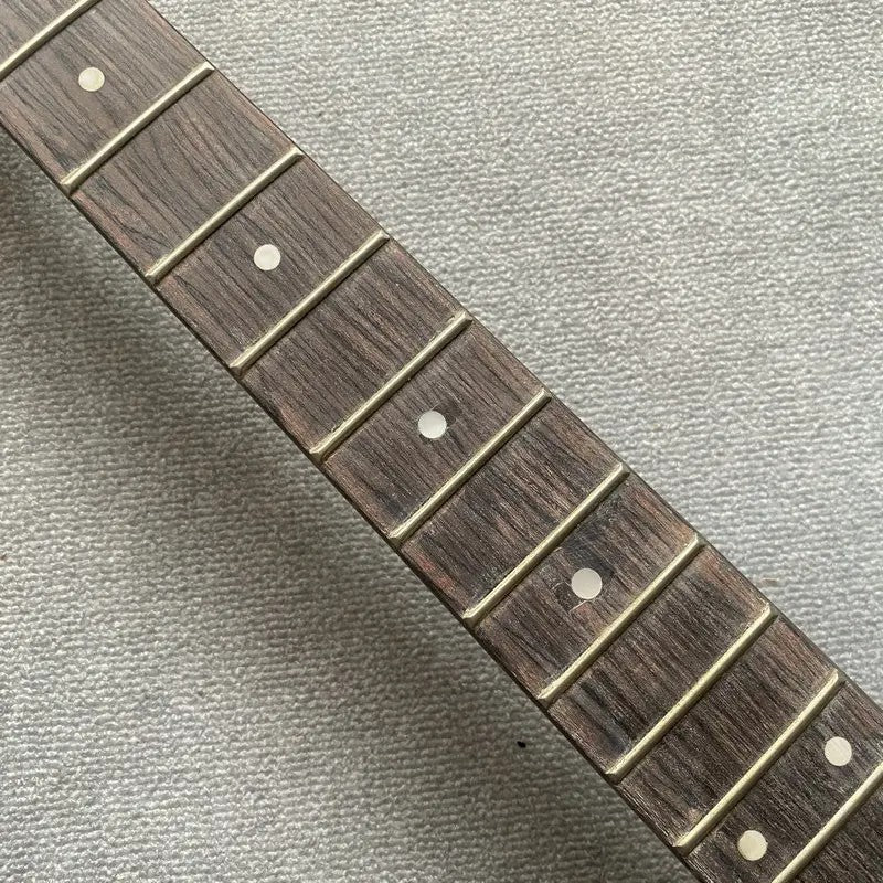 Glossy Black Basswood Guitar Body with Maple Neck, Rosewood Fingerboar