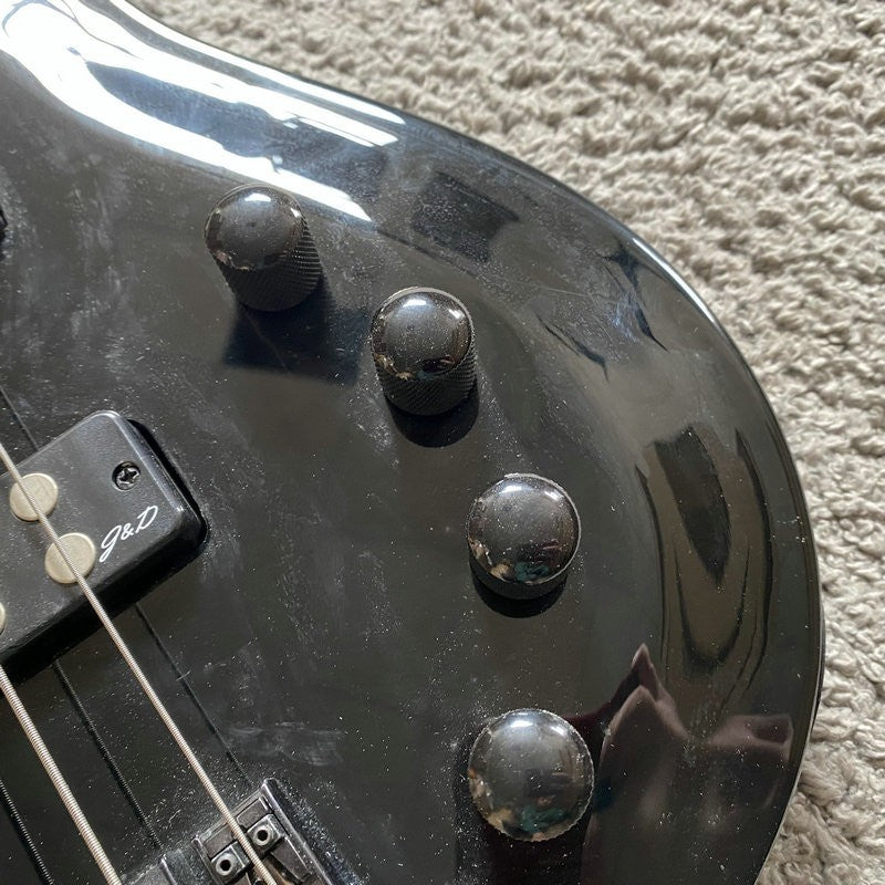 J&D 4 String Electric Bass, Solid Mahogany Body, Maple Neck, Rosewood