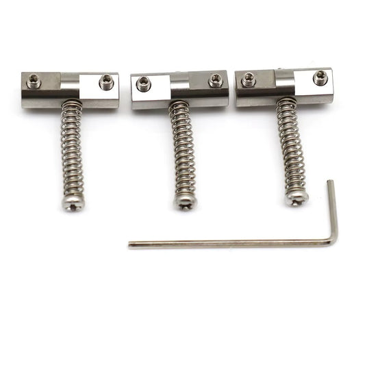 3pcs Silver Brass Guitar Ashtray Bridge Saddles Fit Telecaster Tele