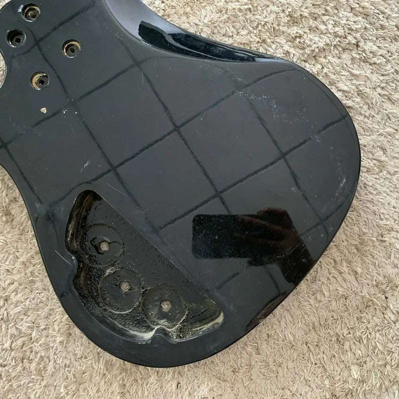 Black Solid Basswood 4 String Bass Body