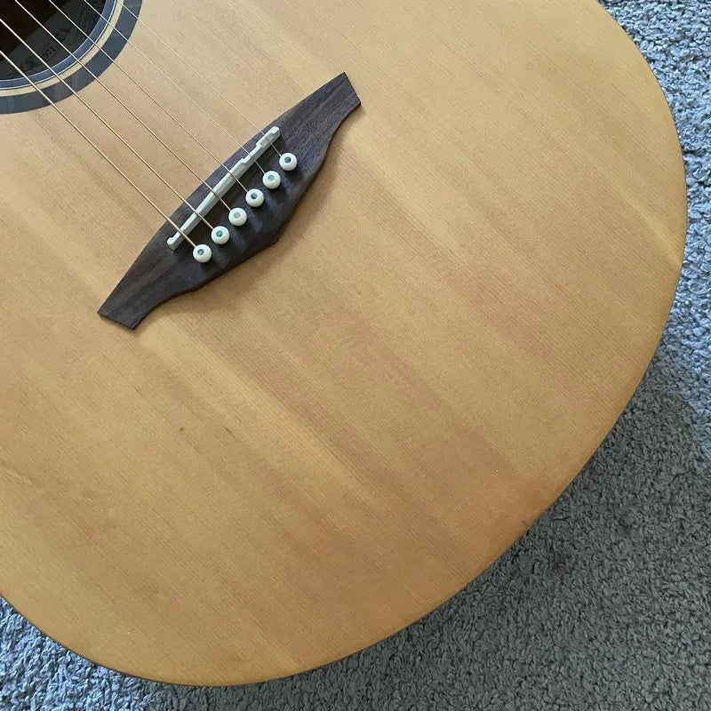 38" Acoustic Guitar, Solid Spruce Top Body, Mahogany Sides, Rosewood F