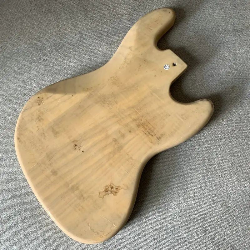 Ash Wood Left Handed 4 String Bass Body DIY Project Fit Jazz Bass