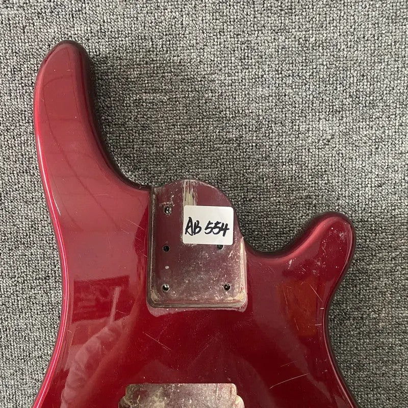 Metallic Red 4 String Bass Basswood Body