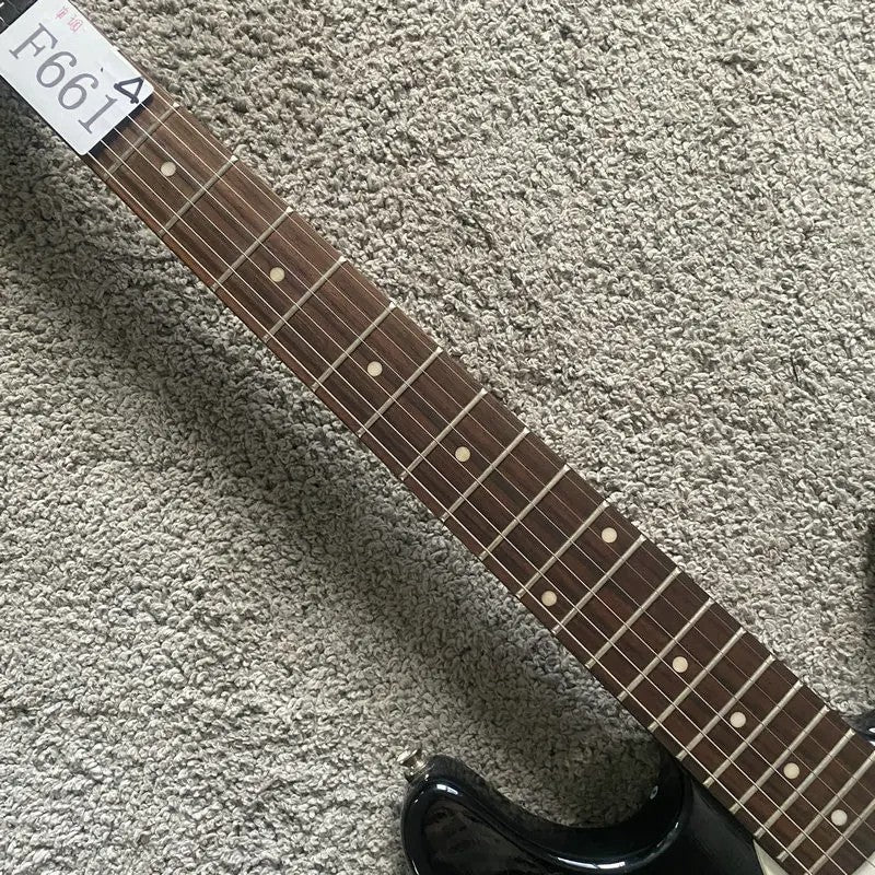 First Act Black Electric Guitar, Basswood Body, Maple Neck, Rosewood F