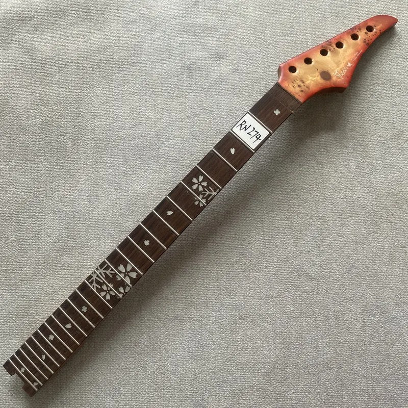 Roasted Maple Wood Electric Guitar Neck, Rosewood 24 Frets Fingerboard