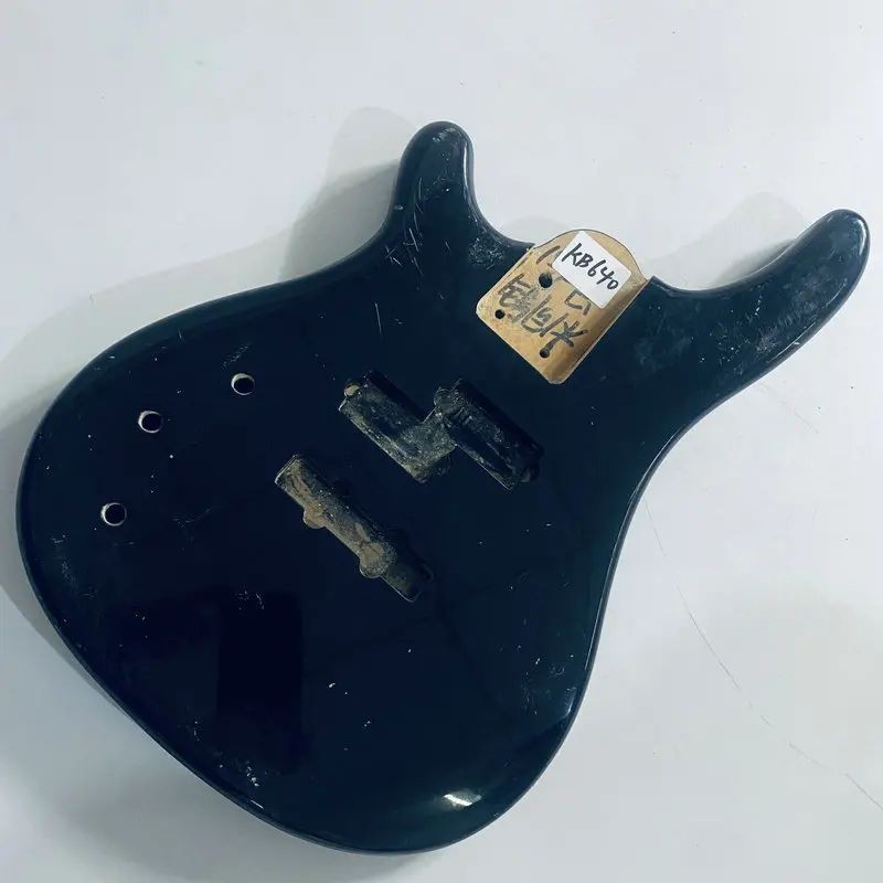 Black Left Handed 4 String Bass Basswood Body DIY Project
