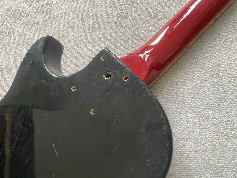 Black Basswood Guitar Body with Neck, Rosewood Fretboard Fit LP Les Pa