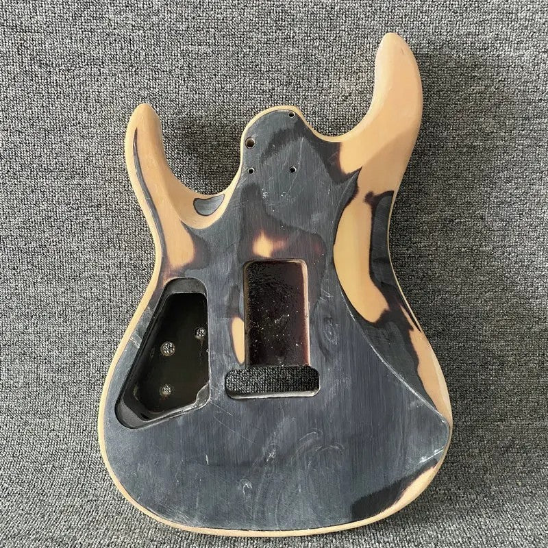 HH Basswood Guitar Body with Tiger Maple Top