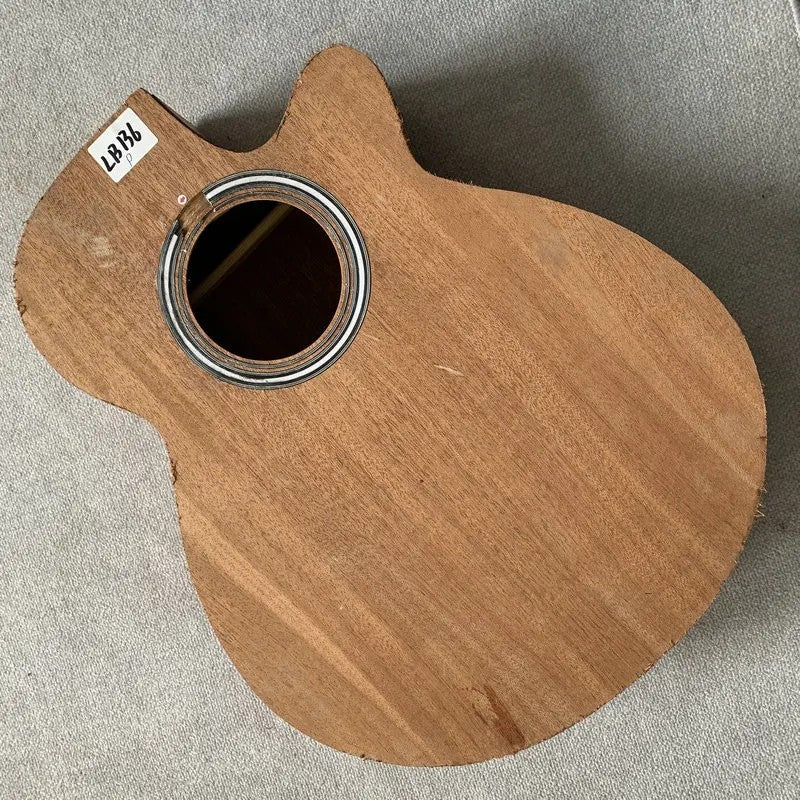 Mahogany Wood 40" Single Cutaway Acoustic Guitar Body