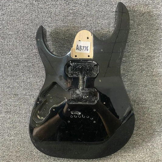 Glossy Black Basswood Guitar Left Hand Body