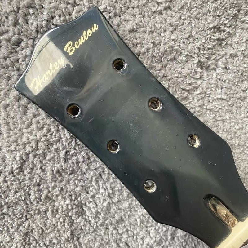 Harley Benton Black Guitar Single Cut Body with Neck Fit Les Paul LP D