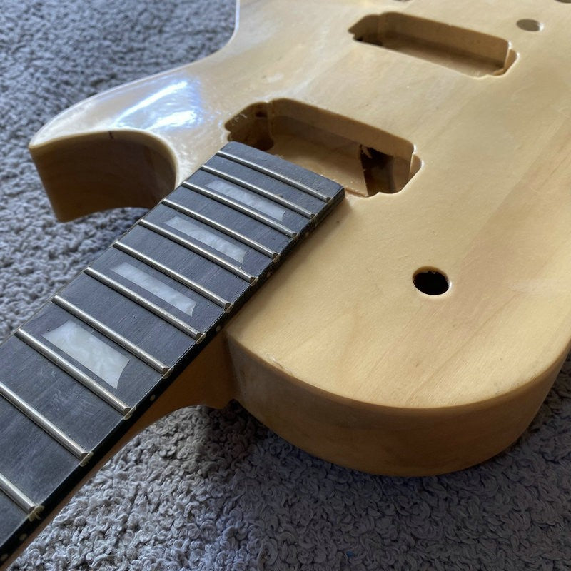Single Cut Basswood Guitar Body with Maple Neck, Rosewood Fretboard Fi