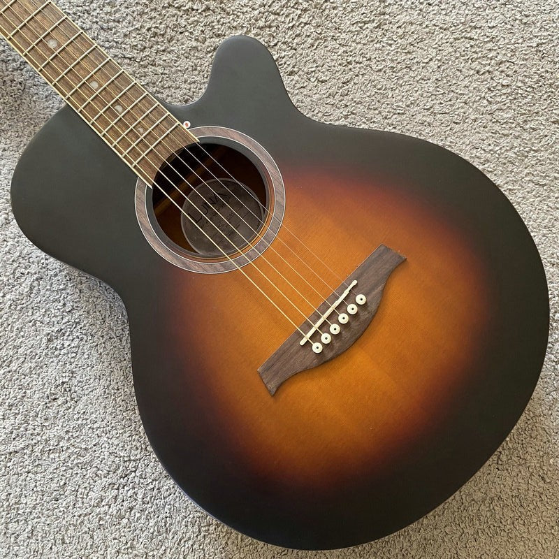 Luna 39 Inch Folk Acoustic Guitar, Spruce Top Body, Mahogany Neck, 20