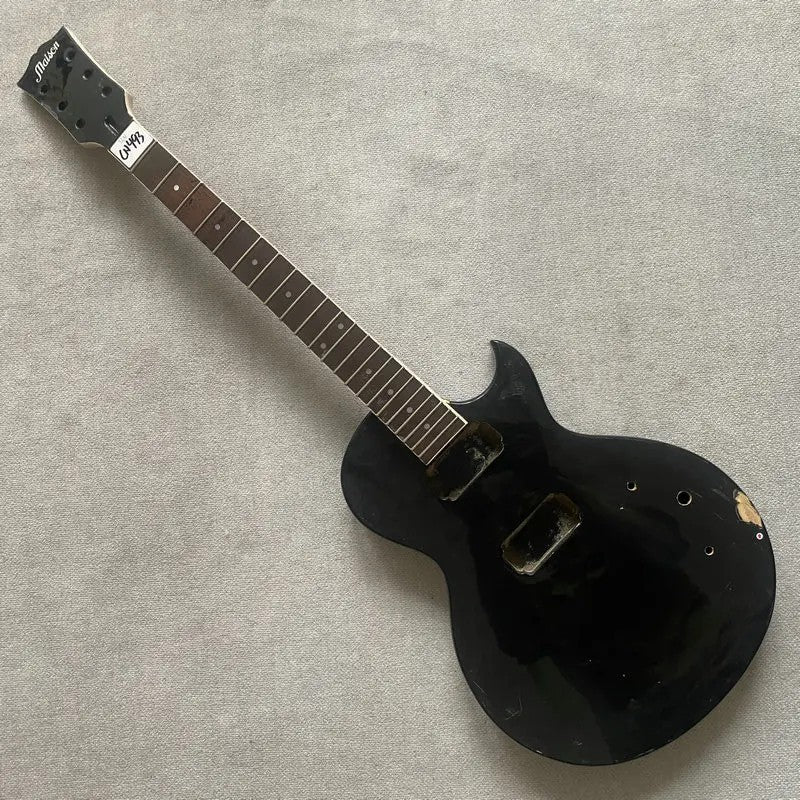 Black Basswood Guitar Body with Maple Neck, Rosewood Fingerboard DIY P