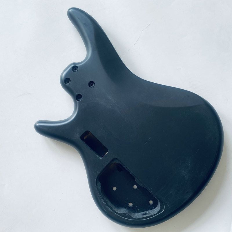 Black 6 String Electric Bass Basswood Body