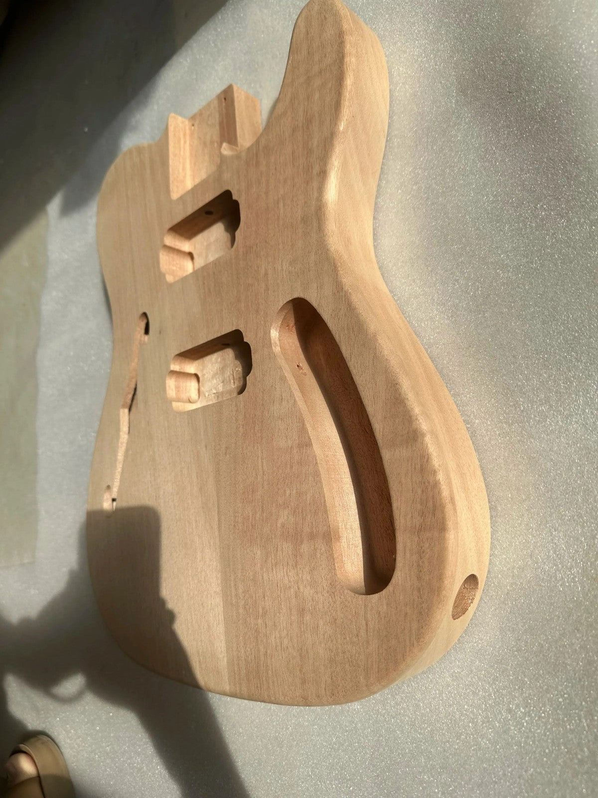 HH Mahogany Wood Guitar Body with F Hole Fit Telecaster Tele