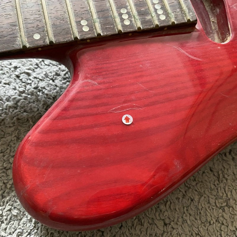 Red SSS Electric Guitar, Ash Wood Body, Maple Neck, Rosewood Fingerboa