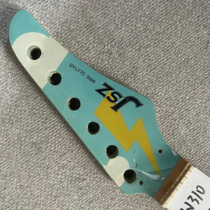 JSZ Mini Electric Guitar Maple Neck, 24 Frets Fingerboard Fretboard S
